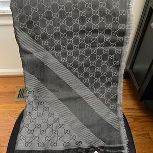 Gucci Charcoal Gray Shawl